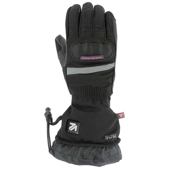 VQuattro CLARA 18 Lady Black Fabric Motorcycle Gloves