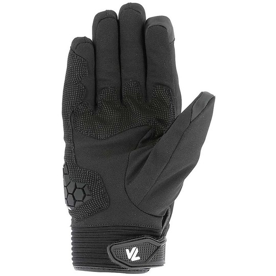 VQuattro GRIND 18 Wasserdichte Motorrad Leder und Stoff Handschuhe