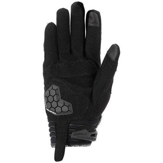 Vquattro Rush 18 Black Enduro Motorcycle Gloves