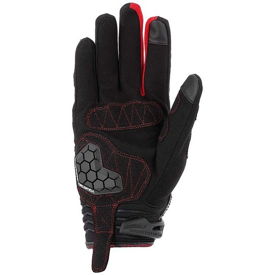 Vquattro Rush 18 Cross Enduro Motorcycle Gloves Black Red