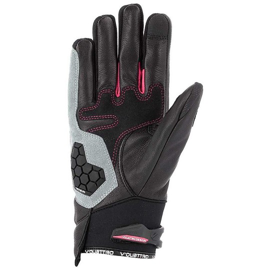 Vquattro SP 18 Lady Women's Sport Leather and Fabric Gloves Black Pink