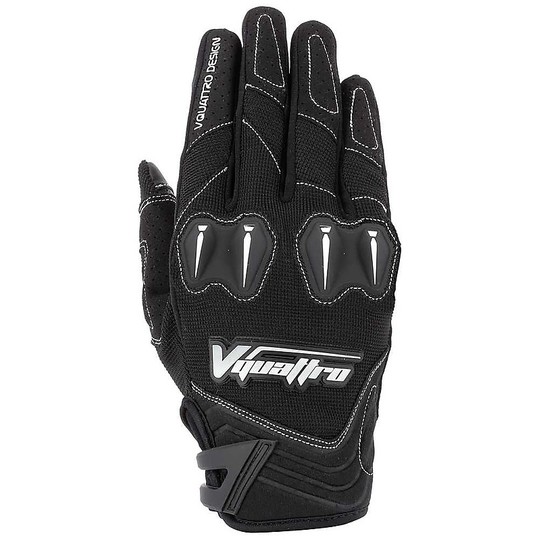 Vquattro Stunter Cross Enduro Motorcycle Gloves Black