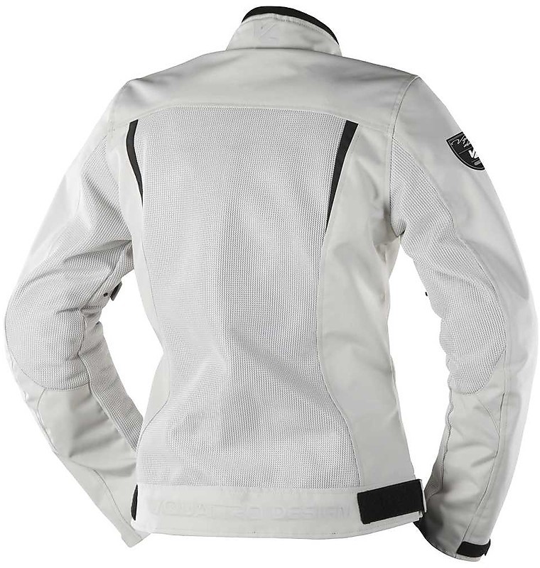 Vquattro Tarah White Women's Motorcycle Jacket in Summer Fabric For
