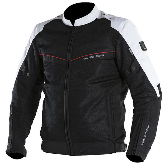 Vquattro VE 21 Black Fabric Summer Motorcycle Jacket