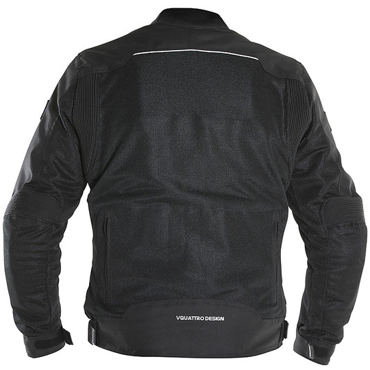 Vquattro VE 51 Black Perforated Motorcycle Jacket