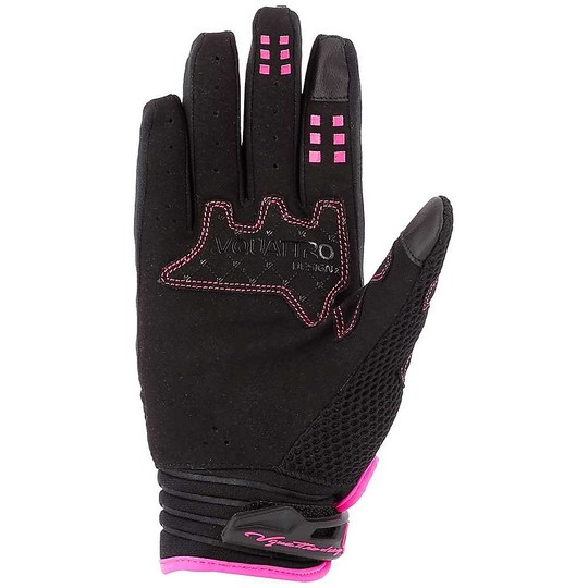 Vquattro Women's Motorcycle Cross Enduro MX 18 Lady's Gloves Black Pink