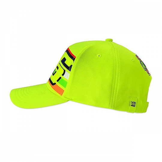 VR46 Classic Collection Stripes 46 Fluo Yellow Cap