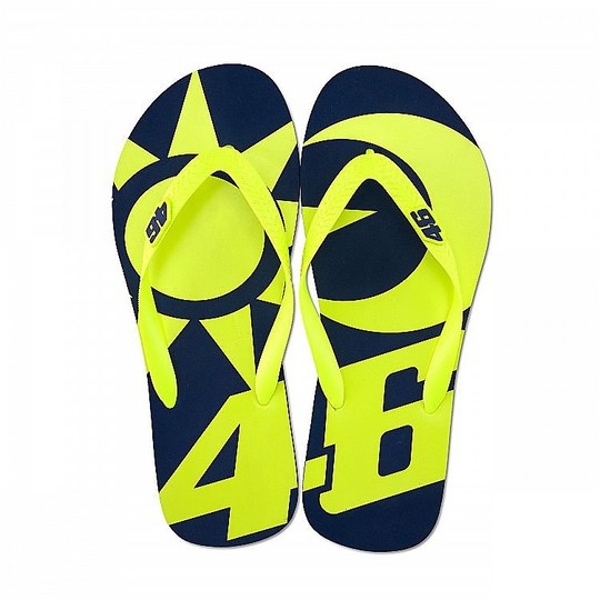 Vr46 Classic Collection Sun and Moon flip flops