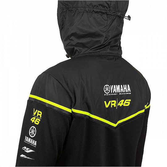 VR46 Sweatshirt Yamaha Black with Hood