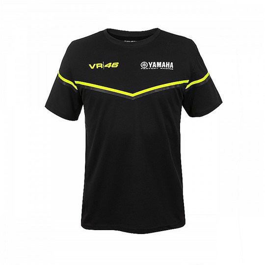 VR46 T-Shirt Yamaha Schwarz