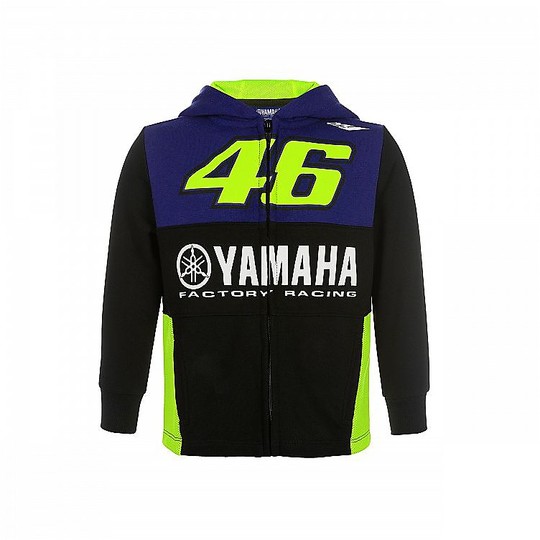 VR46 Yamaha Vr46 Kids Full Hoodie Zip Sweatshirt
