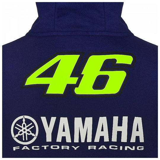 VR46 Yamaha Vr46 Kollektion Racing Hoody Hoodie mit durchgehendem Reißverschluss