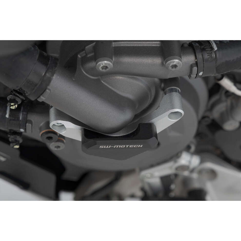 Water Pump Guard Black / Silver Sw-Motech SCT.22.114.10002 For Ducati Models