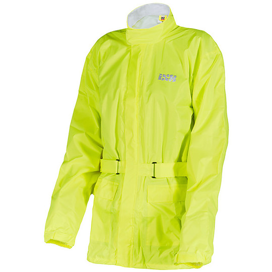 Waterproof Ixs Nimes II Motorcycle Rain Jacket Yellow Fluo
