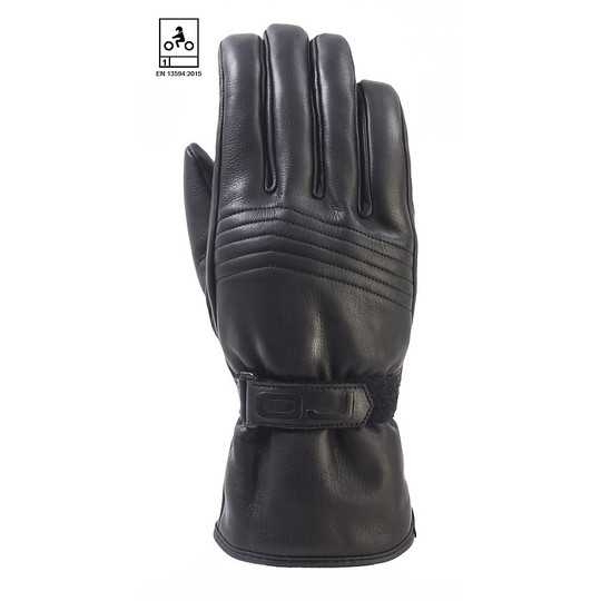 Waterproof Leather Motorcycle Gloves OJ SPECIAL Black