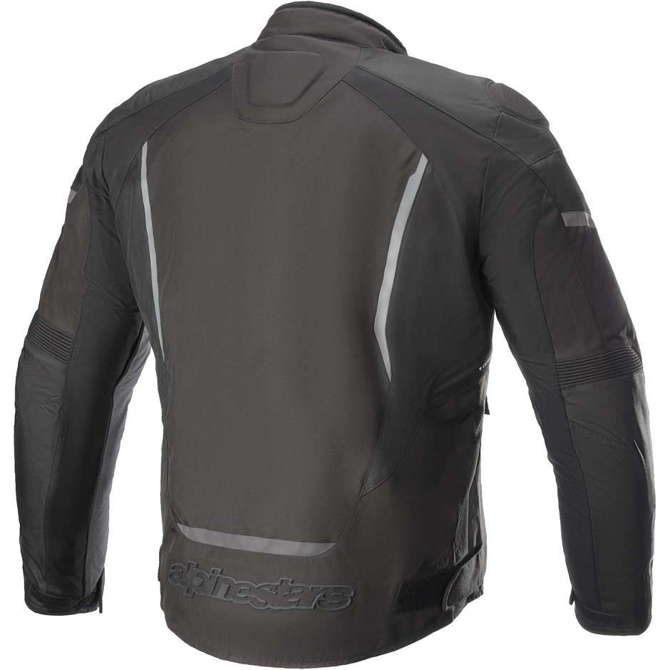 Waterproof Motorcycle Jacket in Alpinestars T-JAW v3 Waterproof Black Black Fabric
