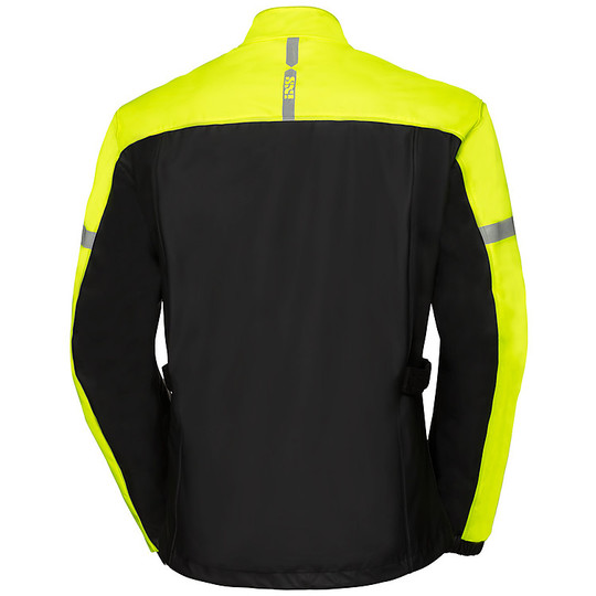 Waterproof Motorcycle Rain Jacket Ixs SAINT 2.0 Black Yellow Fluo