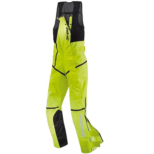 Waterproof Rain Suit Kit Spidi RAIN SALOPETTE Black Yellow Fluo