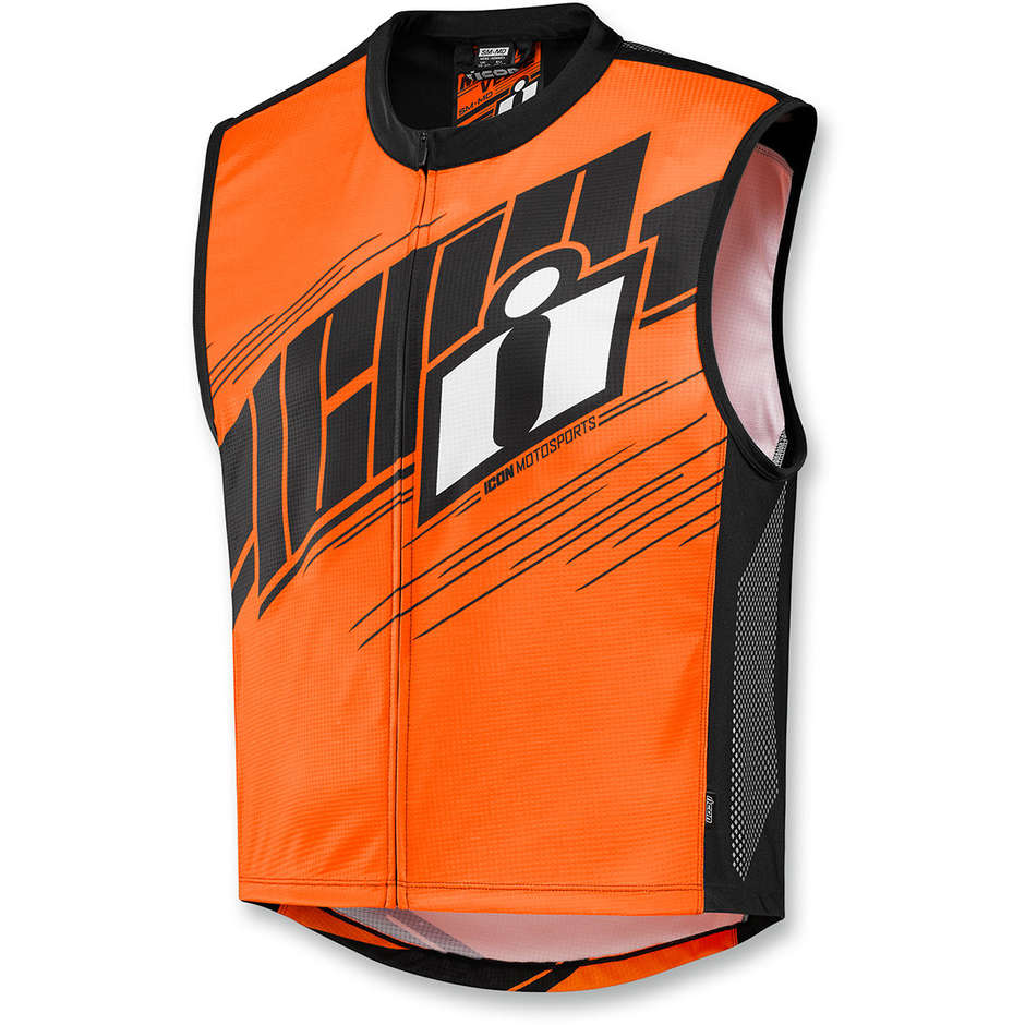 Winddichte Motorradweste aus Icon MIL-SPEC 2 Orange Hi-Vision-Gewebe
