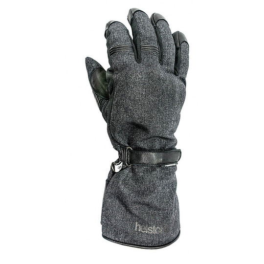 Winter Leather Gloves and Helstons Fabric Gray Challenger Model