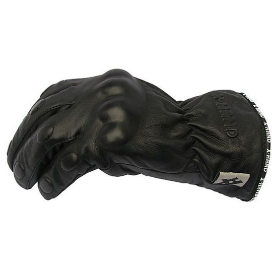 Winter Leather Gloves Moto-X Hand Model With St. Moriz guards Colour Black