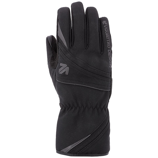 Winter Motorcycle Gloves CE Waterproof Vquattro LEAD Black