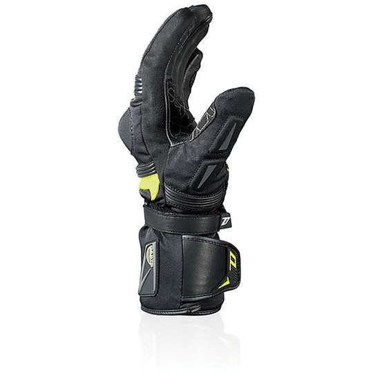 Winter Motorcycle Gloves Darts Calgari Black Yellow Waterproof Certified