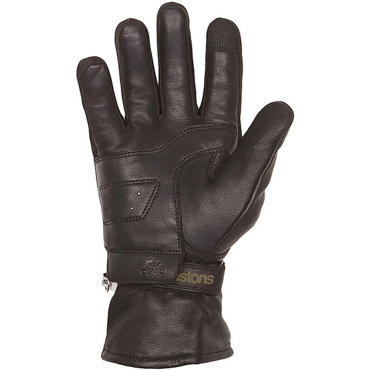 Winter Motorcycle Gloves Helstons Leather Model Curtis Black Leather