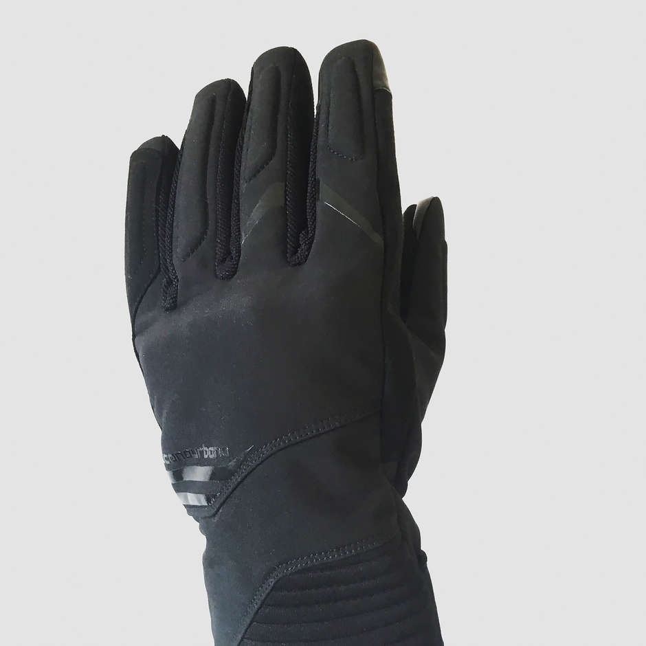 Winter Motorcycle Gloves in Tucano Urbano PIEGA 9103HM Black Fabric