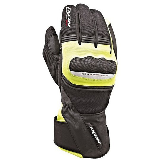 Winter Motorcycle Gloves Leather and Fabric Ixon Pro HP Blaze Black / Yellow