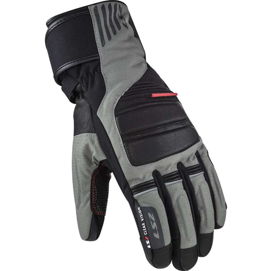 Winter Motorcycle Gloves Ls2 Frost WP Black Gray