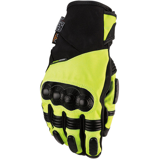 Winter Motorcycle Gloves With D3O Moose Racing ADV1 Short Hi-Vision Protections