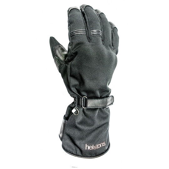 Winter Motorcycle Leather Gloves and Helstons Fabric Model Challenger Blacks