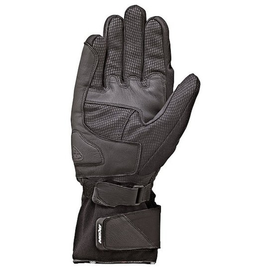 Winter-Motorrad-Handschuhe aus Leder und Stoff Ixon Pro HP Schwarz Blaze