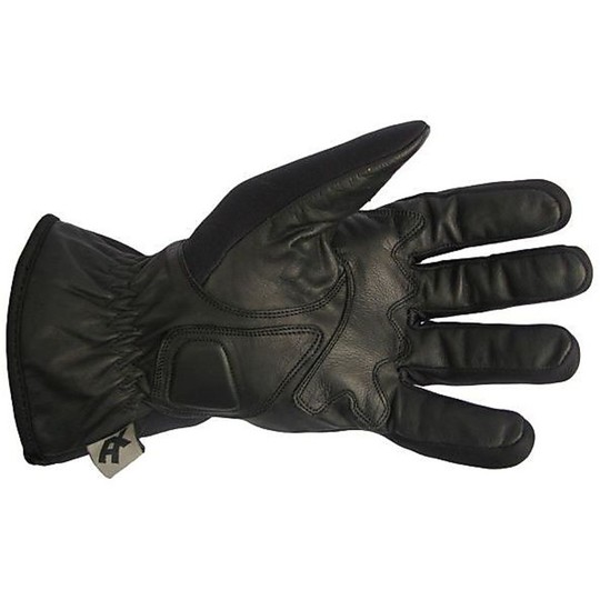 Winter Motorrad-Handschuhe In Neroprene und Leder Hand X-Cortina Schwarzer Regen