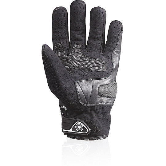 Woman Darts Summer Motorcycle Gloves in Fabric and Leather Leader Lady Black Certificate
