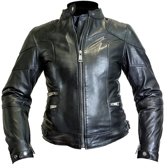 Woman Leather Helstons Leather Pat Black Model Jacket