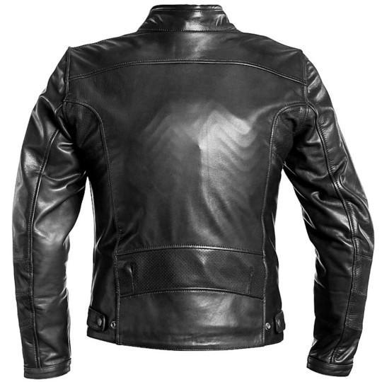 Woman Leather Jacket Perforated Leather Helstons Model Sarah Air Black