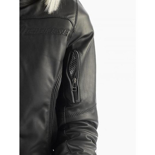 Woman Leather Motorcycle Jacket Dainese Nikita Black