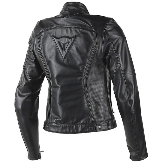 Woman Leather Motorcycle Jacket Dainese Nikita Black
