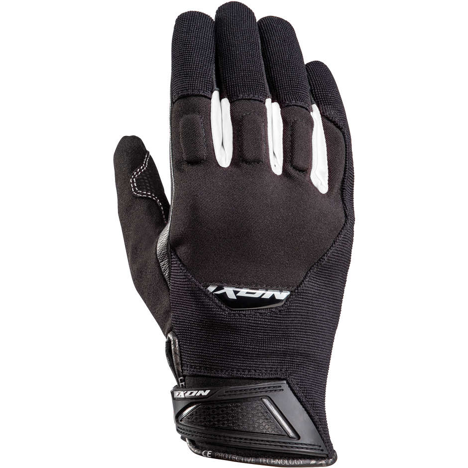 Woman Motorcycle Gloves in Half Season Waterproof Ixon RS SPRING Lady Black White