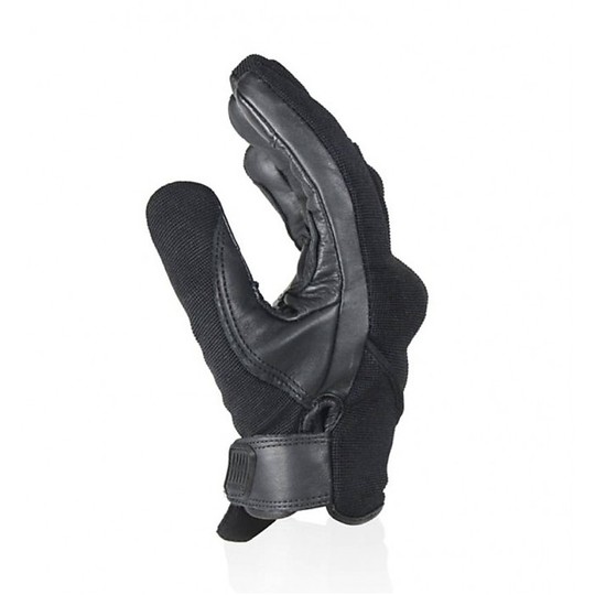 Woman Motorcycle Gloves in Harisson Certified SPLASH WP Lady Black Fabric