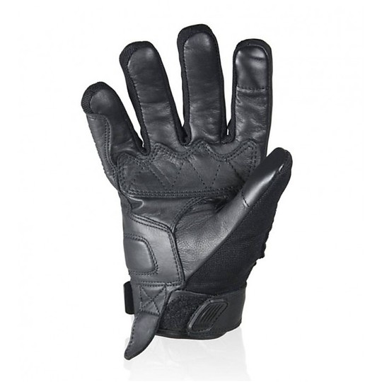 Woman Motorcycle Gloves in Harisson Certified SPLASH WP Lady Black Fabric