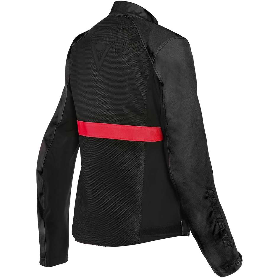 Woman Motorcycle Jacket in Dainese RIBELLE AIR Lady Black Red Fabric