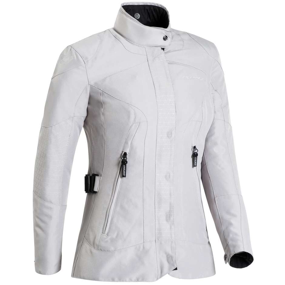Woman Motorcycle Jacket In Ixon BLOOM Gray Fabric