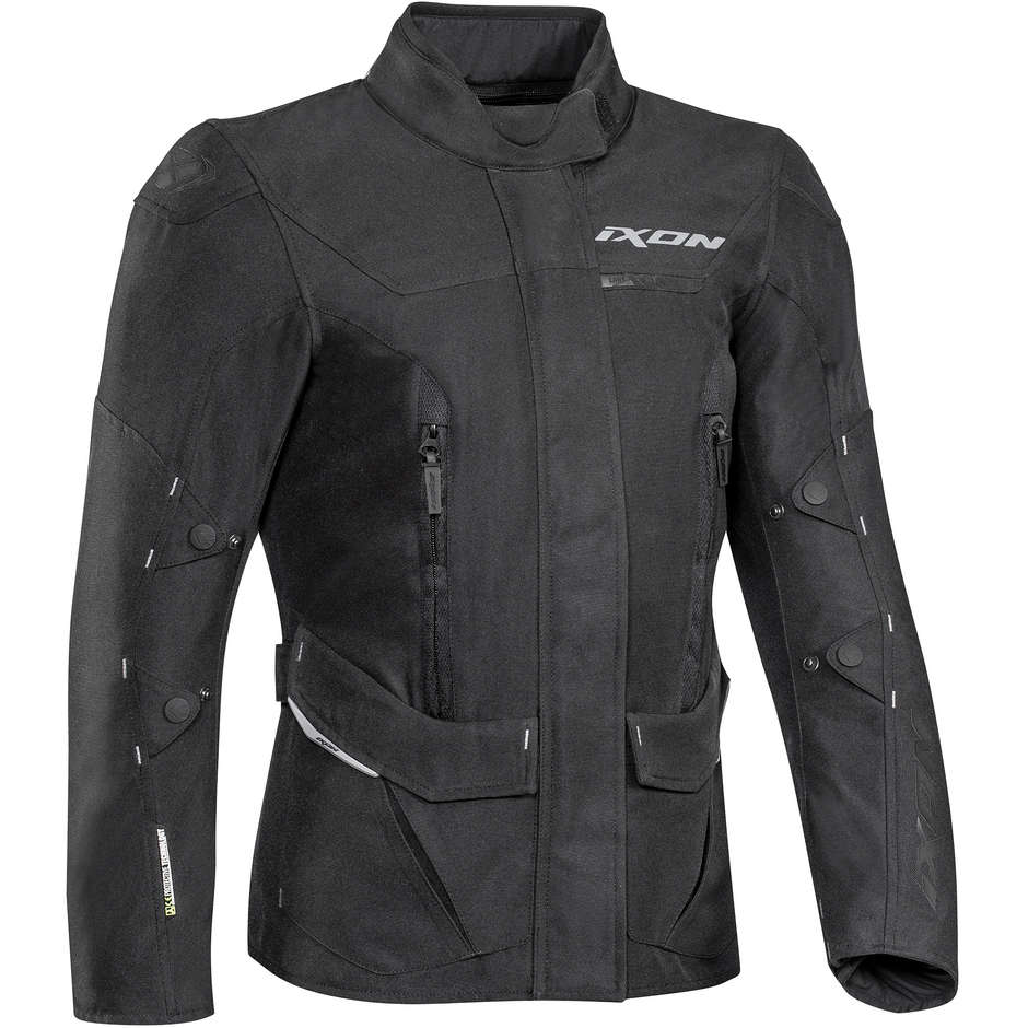 Woman Motorcycle Jacket In Ixon SICILIA LADY Black Fabric