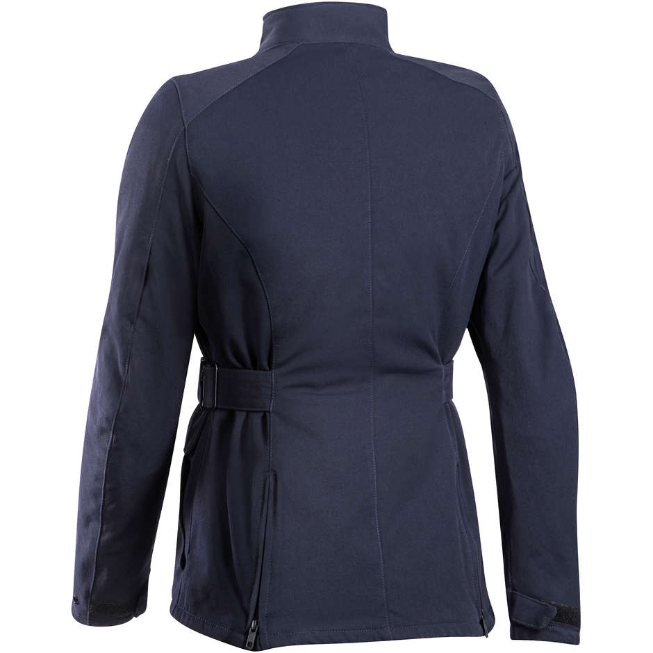 Woman Motorcycle Jacket In Ixon URBY LADY Navy Fabric