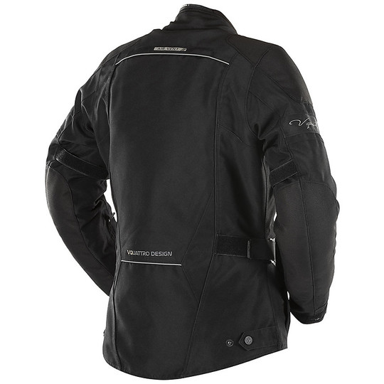 Woman Motorcycle Jacket In Vquattro Fabric HURRICANE LADY Black