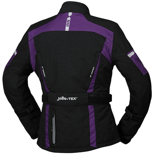 Woman Motorcycle Jacket In Waterproof Fabric Ixs Tour PACORA-ST Black Purple