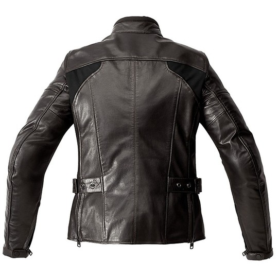 Woman Motorcycle Leather Jacket Custom SpidI MYSTIC Brown